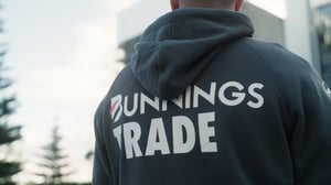Bunnings Trade branded green hoodie - corporate gear by Novelli New Zealand and Australia