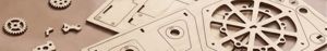 Custom laser-cut wooden craft kit ready to assemble for brand promotion