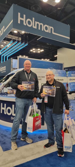 Attendees at Work Truck 2025 with NovaBrix Holman truck sets