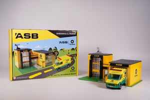 ASB St Johns NovaBrix Toy Ambulance and Station Building Set