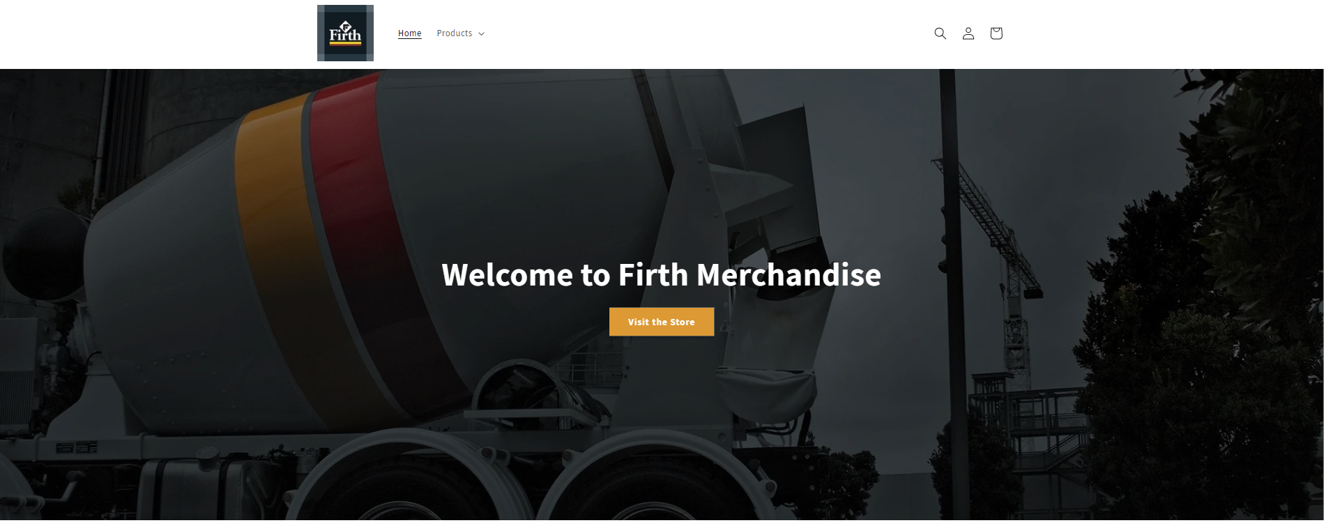 Image of Firth Merchandise webpage Image of Firth Merchandise webpage