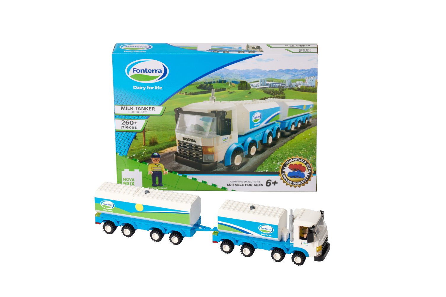 NovaBrix Fonterra Milk Tanker Box and Product small NovaBrix Fonterra Milk Tanker Box and Product small